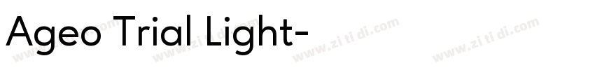 Ageo Trial Light字体转换